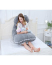 Full Body Pregnancy Pillow Velvet Cover Grey U Shape Maternity Support for Back Hips Legs Belly for Pregnant Women
